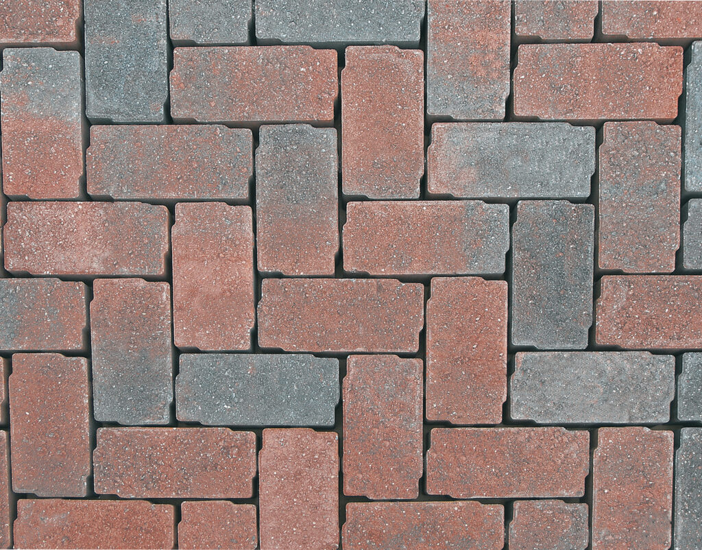 Pavers in a brick pattern